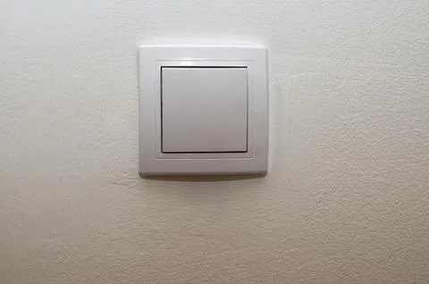 Plastic light switch Stock Photos