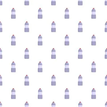 Plastic liquid bottles creating a seamless pattern background Stock Illustration