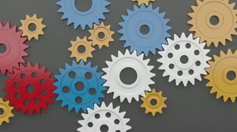 Plastic Loop Gear Stock Footage 12560394