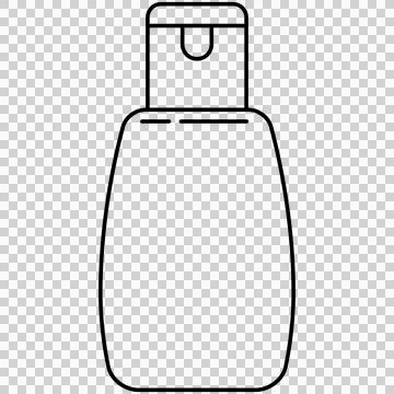 Plastic lotion bottle Illustrazione stock