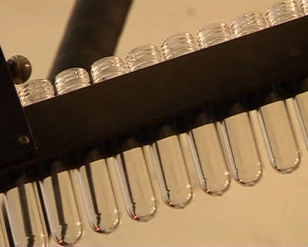 Plastic material for pet bottle production. Special equipment Stock Footage 24951315