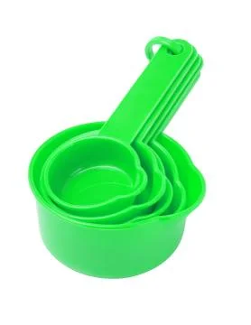 Plastic measuring spoons Stock Photos