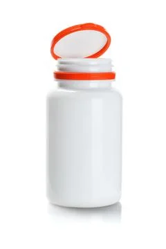 Plastic medicine bottle Foto stock