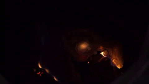 Plastic Melting in Fire Stock Footage 73458286