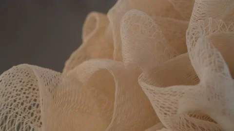 Plastic mesh bath sponge close-up Stock Footage 140312419