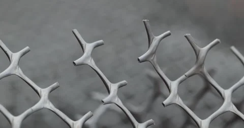 Plastic Mesh in a Moonlight Stock Footage 320413659