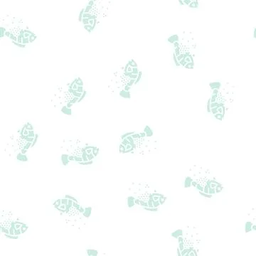 Plastic microbeads in fish glyph seamless pattern Stockillustratie