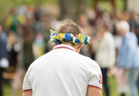 Plastic Midsummer Headgear Close Up Foto stock
