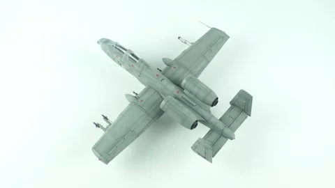 Plastic Model Of The A-10 Thunderbolt II Attack Aircraft. Stock Footage 341485882
