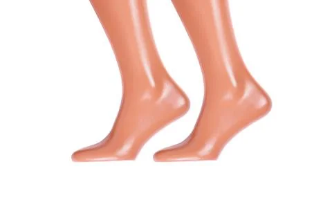 Plastic model legs on white background Stock Photos