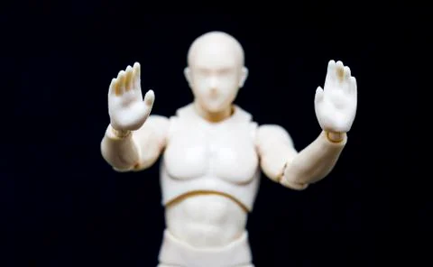 Plastic Model lifting arm Stock Photos