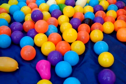 Plastic multi-colored spheres. Stock Photos