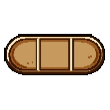 Plastic multi section meal tray pixel art vector illustration Stock Illustration