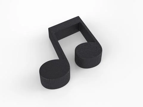 Plastic music note symbol Stock Photos
