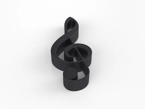 Plastic music note symbol Foto stock
