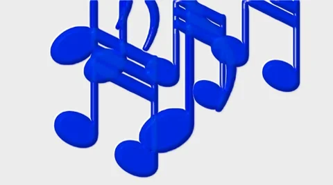 Plastic Music Notes and treble clef. Stock Footage 8357757
