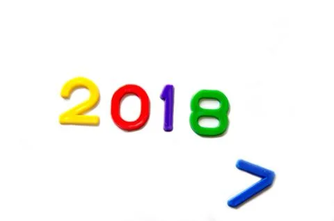 Plastic number 2018 Stock Photos