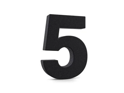 Plastic number five Stock Illustration