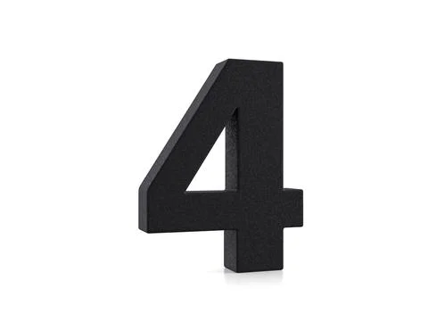 Plastic number four Stock Illustration