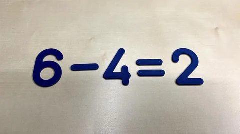 Plastic numbers and figures for the development of the child's intelligence Stock Photos