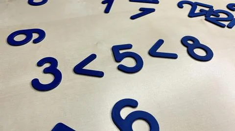 Plastic numbers and figures for the development of the child's intelligence 스톡 사진