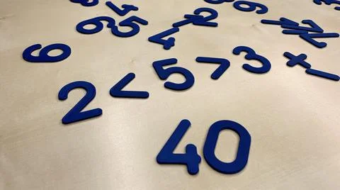 Plastic numbers and figures for the development of the child's intelligence 写真素材