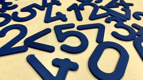 Plastic numbers and figures for the development of the child's intelligence 스톡 사진