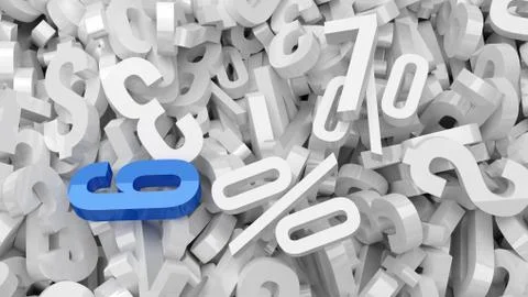 Plastic Numbers Illustrazione stock