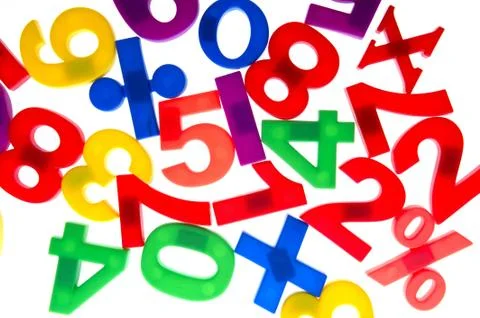 Plastic numbers isolated Stock Photos