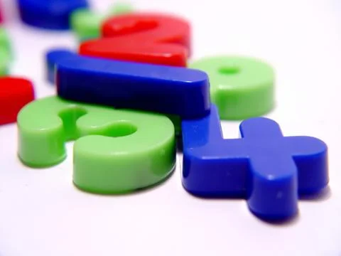 Plastic numbers Stock Photos