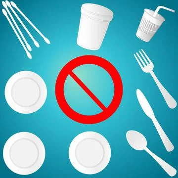 Plastic objects Stock Illustration