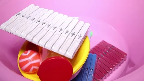 Plastic Objects, Material Concept Stock Footage 73423178