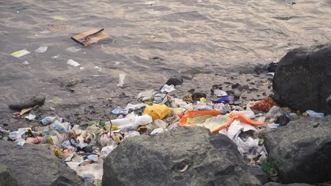 Plastic in the ocean Human waste pollution Video stock 90964507