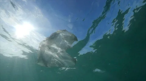 Plastic in the Ocean rubbish Stock Footage 68106810