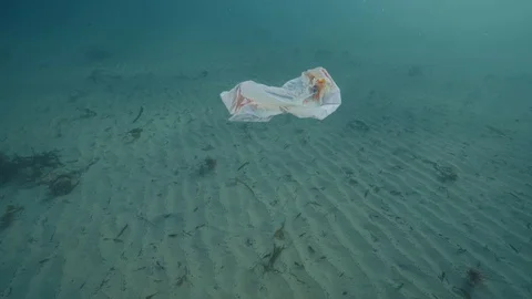 Plastic in the ocean, sea Stock Footage 90683321