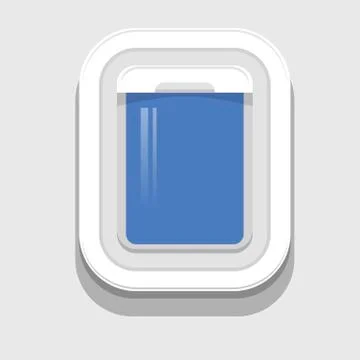 Plastic Open Plane Window Stock Illustration