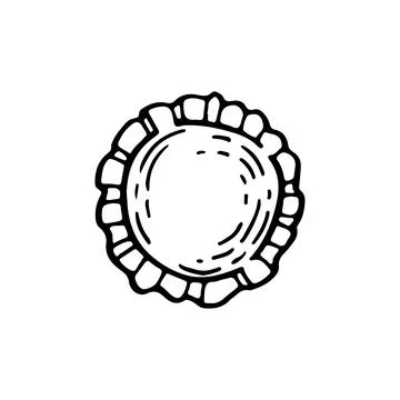 Plastic or paper disposable plate. Dishes for the holiday. Element for decora Stock Illustration