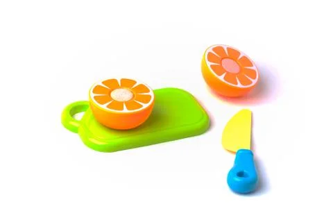 Plastic Orange Cut in Half Stock Photos
