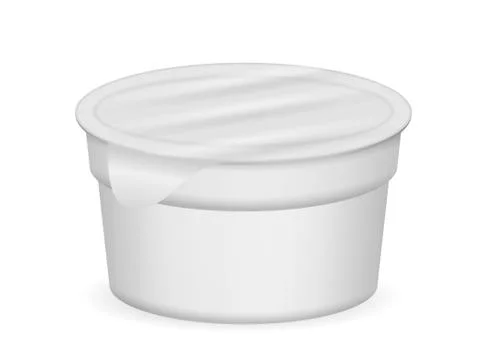 Plastic pack yogurt Stock Illustration