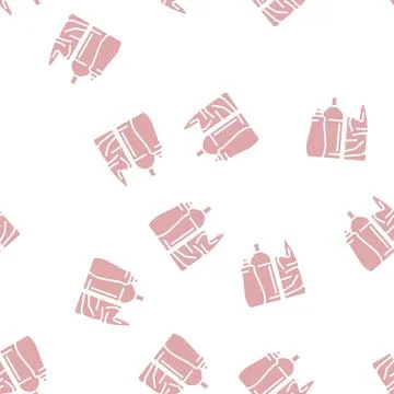 Plastic package and bag glyph seamless pattern Stock Illustration