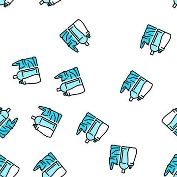 Plastic package and bag vector seamless pattern Stock Illustration