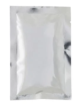 Plastic package bag isolated on white with clipping path Stock Photos