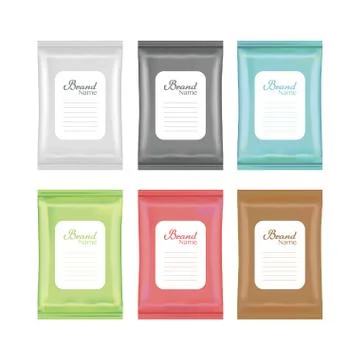 Plastic package on a white background Stock Illustration