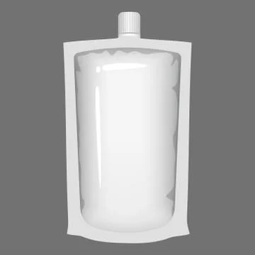 Plastic packaging bank empty vacuum container mockup to storage for food Stock Illustration