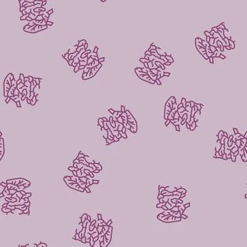 Plastic packaging on coral reef line seamless pattern Stock Illustration