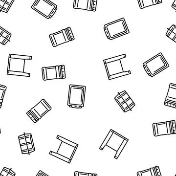 Plastic packaging food container seamless pattern vector Illustrazione stock