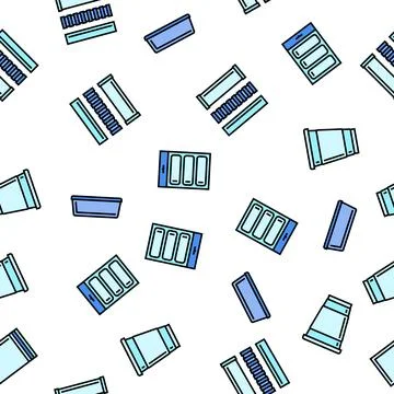 Plastic packaging food container seamless pattern vector Illustrazione stock