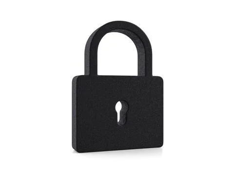 Plastic padlock symbol Stock Illustration