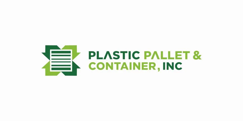 Plastic Pallets and containers logo design modern and professional Stockillustratie