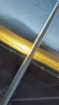 Plastic panel. Creative tech background. Sun glare on plastic Foto stock